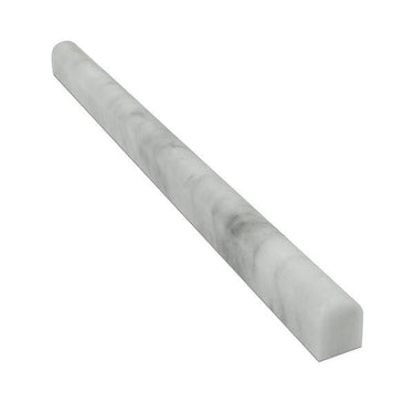 1/2 x 12 Honed Bianco Mare Marble Pencil Liner.