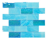 Crystal Aqua Amazon Maldives Green Glass Mosaic Tile - MosaicBros.com