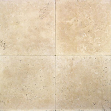 18 x 18 Tumbled Ivory Travertine Tile.