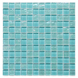 Crystal Aqua Osaka Maldives Green 1x1 Glass Mosaic Tile - MosaicBros.com