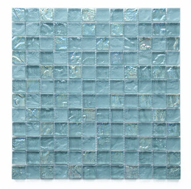 Crystal Aqua Soho Green 1x1 Glass Mosaic Tile - MosaicBros.com