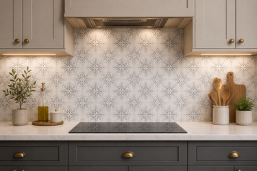 White marble wall tile from Mythology Tile with polished surface and classic veining, ideal for interior wall decoration.
