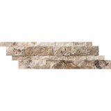 6x24 Split-faced Philadelphia Travertine Ledger Panel.