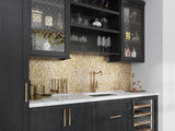 Picket Gold Glass Mosaic Tile - MosaicBros.com