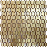 Picket Gold Glass Mosaic Tile - MosaicBros.com