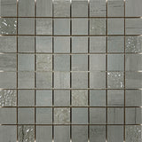Mir Atlantis Smoke Mosaic Tile featuring a grey smoke-colored glass and ceramic mosaic pattern for modern wall or backsplash design.