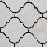 Bianco Cream Light Lantern Filled and Honed Travertine Mosaic Tile - MosaicBros.com