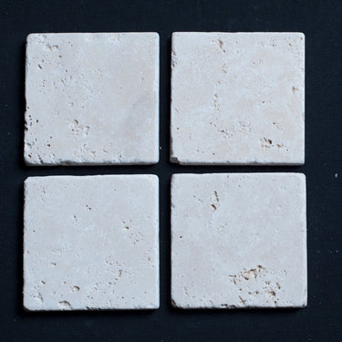 Bianco Cream Light 2 x 2 Tumbled Travertine Mosaic Tile - MosaicBros.com