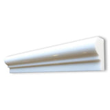 2X12 Polished Thassos White Marble Single-Step Chair Rail Trim - MosaicBros.com