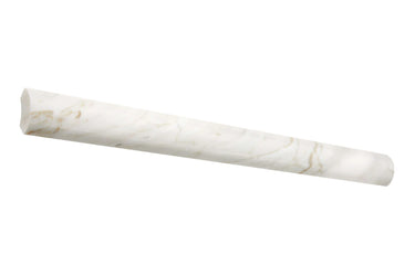 1 x 12 Honed Calacatta Gold Marble Quarter Round Trim - MosaicBros.com