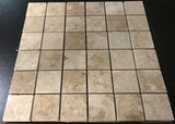 2 x 2 Polished Cappuccino Marble Mosaic Tile - MosaicBros.com