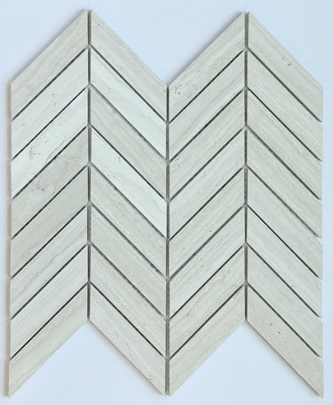 Haisa Chevron Honed Marble Mosaic Tile - MosaicBros.com