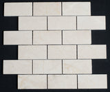 Crema Marfil 2 x 4 Honed Marble Mosaic Tile - MosaicBros.com