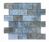 Crystal Aqua Diana Blue 2X3 Glass Mosaic Tile - MosaicBros.com