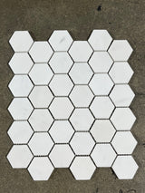 Dolomite Hexagon 2x2 Honed Marble Mosaic Tile - MosaicBros.com