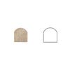 1 x 12 Honed Ivory Travertine Dome Liner - MosaicBros.com
