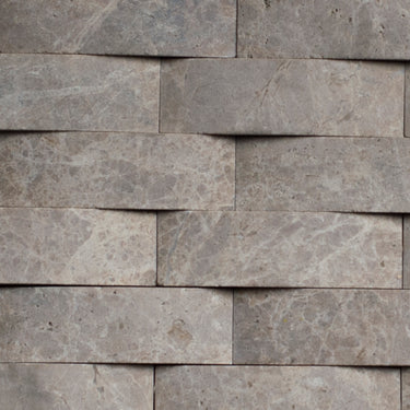 Emperador Honed Curve Marble Mosaic Tile - MosaicBros.com