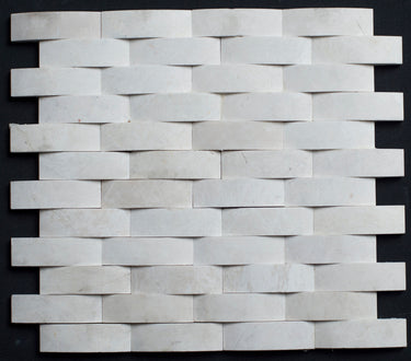 Floridian Cream Curve Honed Marble Mosaic Tile - MosaicBros.com