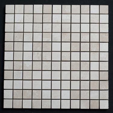 Floridian Cream 1x1 Polished Marble Mosaic Tile - MosaicBros.com