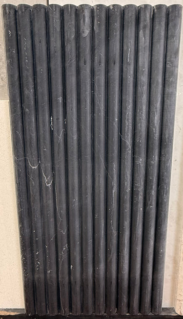 Nero Marquina Fluted 12x24 Marble Honed Tile - MosaicBros.com