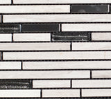 Stainless Steel Glass and Haisa Marble Combination Glass Mosaic Tile - MosaicBros.com