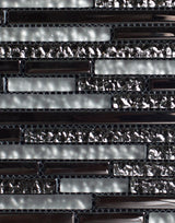 Twilight Glossy and Frosted Glass Combination Glass Mosaic Tile - MosaicBros.com