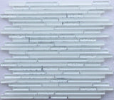 Arctic Glossy and Iced Glass Combination Glass Mosaic Tile - MosaicBros.com