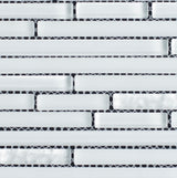 Arctic Glossy and Iced Glass Combination Glass Mosaic Tile - MosaicBros.com