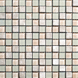 Natures Beauty Iced Glass Emperador Marble Squares Glass Mosaic Tile - MosaicBros.com
