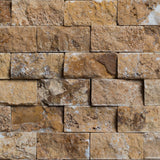 Gold Travertine 1x2 Split Face Marble Mosaic Tile (Copy) - MosaicBros.com