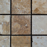 Gold Travertine 2x2 Honed and Filled Marble Mosaic Tile - MosaicBros.com