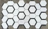 Catacomb Dolomite Negro Marquina Honed Marble Mosaic Tile - MosaicBros.com