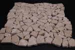 Noce Travertine Flat Pebble Random Broken Mosaic Tile - MosaicBros.com