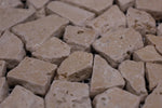 Noce Travertine Flat Pebble Random Broken Mosaic Tile - MosaicBros.com