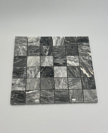 2X2 Bardiglio Marble Polished Mosaic Tile - MosaicBros.com