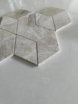 Royal Beige Polished Rhomboid Hexagon Marble Mosaic Tile - MosaicBros.com