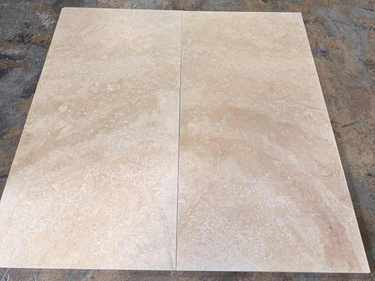24 x 48 Filled and Honed Ivory Travertine Tile - MosaicBros.com