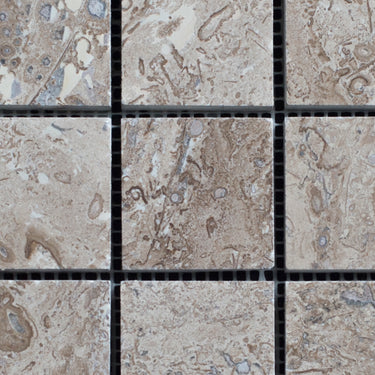 Lunar Noce Travertine 2x2 Honed and Filled Mosaic - MosaicBros.com