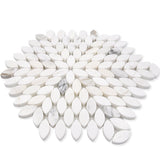 PALAU Calacatta Gold, Thassos Mix Mosaic Tile - MosaicBros.com