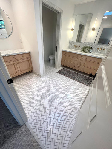 MYKONOS MERCHIA Thassos Honed Mosaic Tile - MosaicBros.com