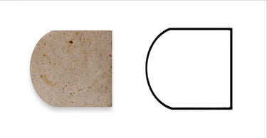 1 x 12 Honed Durango Travertine Rope Liner - MosaicBros.com