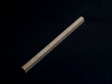 Ivory Travertine 3/4x12 Bullnose Pencil Honed and Unfilled Tile - MosaicBros.com