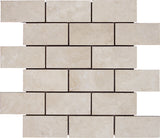 Ivory Travertine 3x6 Honed and Filled Mosaic - MosaicBros.com