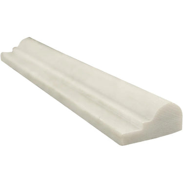 Asian Statuary (Oriental White) Marble 2x12 1 Step Chairrail Polished.