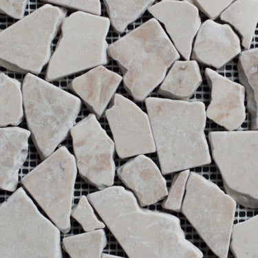 Cappuccino Pebble Tumbled Marble Mosaic Tile - MosaicBros.com