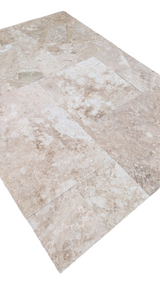 Cappuccino Marble Straight Edge Polished French Pattern Tile (Versailles Pattern) - MosaicBros.com