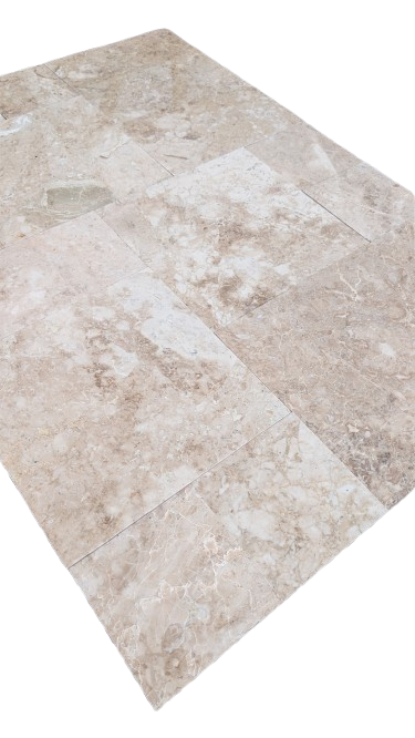 Cappuccino Marble Straight Edge Polished French Pattern Tile (Versailles Pattern) - MosaicBros.com