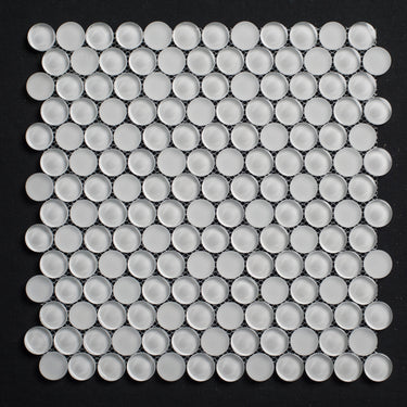 Cloud Penny Round Bubble Glass Mosaic Tile - MosaicBros.com