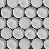 Cloud Penny Round Bubble Glass Mosaic Tile - MosaicBros.com