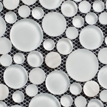 Cloud Random Sizes Bubble Glass Mosaic Tile - MosaicBros.com